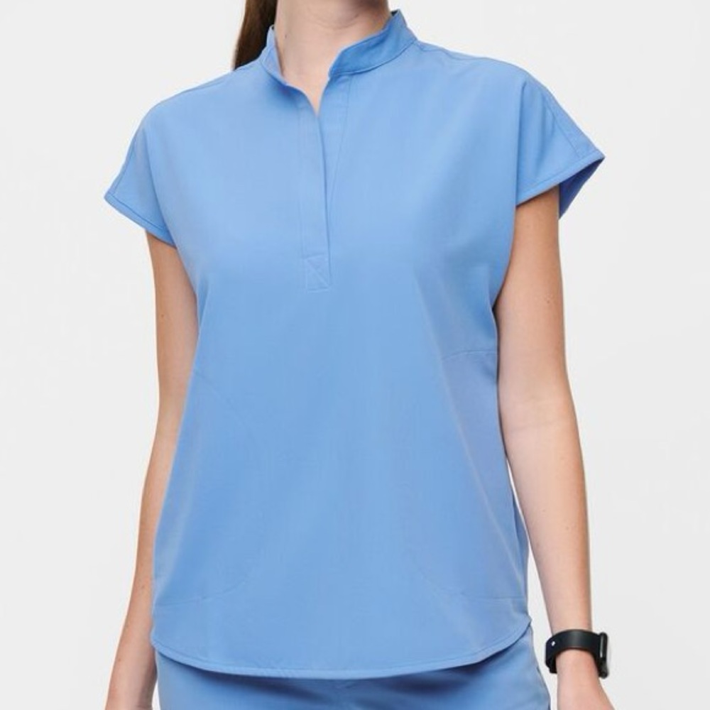 Figs Rafaela Oversized Scrub Top Ceil Blue